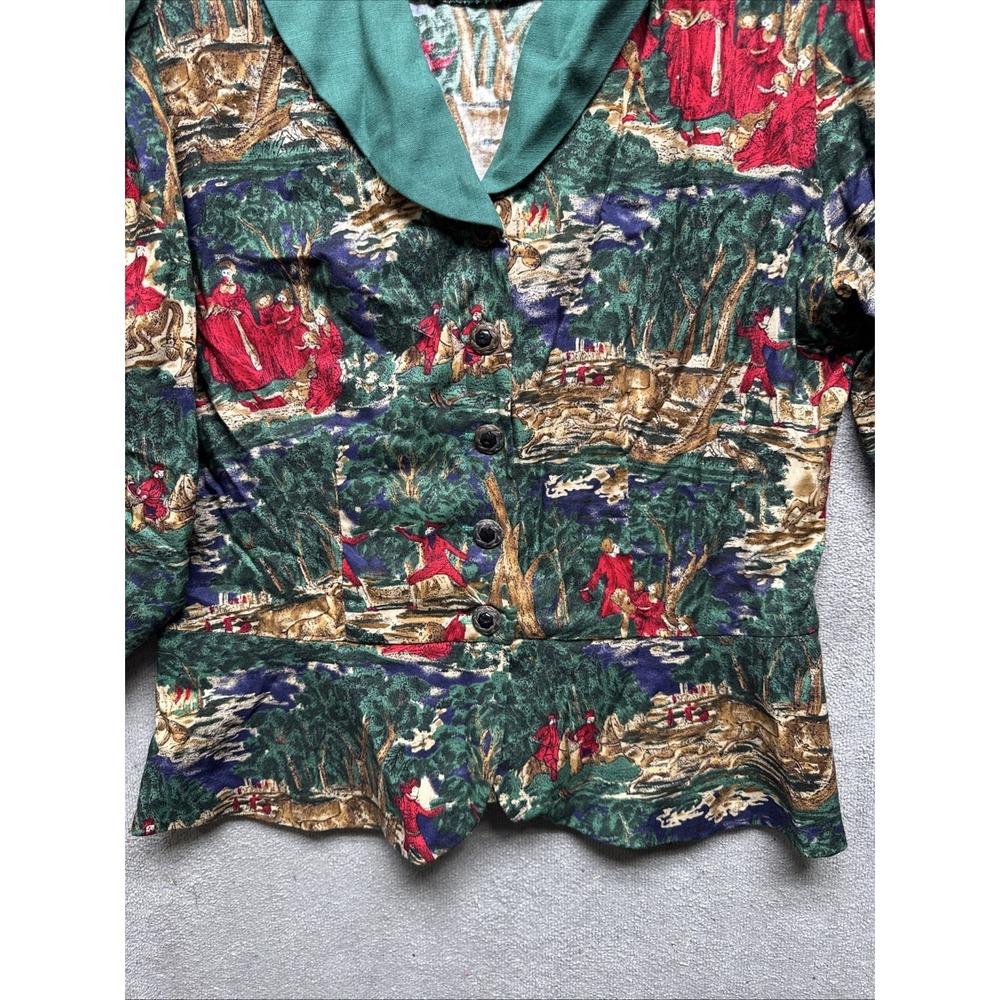 Vintage‎ Lanz Originals Women's Skirt Set 10 Forest Green Maxi Pleated Country - Picture 7 of 16